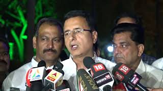 Watch Randeep Surjewala addresses media in Constitution Club of India on Congress Plenary Session Video