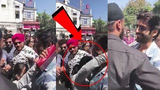 Watch Female Fan JUMPS On Kartik Aryan And Hugs Him | Karttik Aryan Mobbed In Dehradun Video
