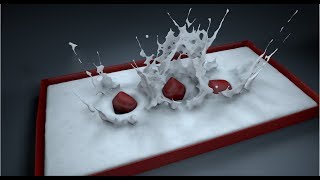 Watch Real Flow Splash Animation using Cinema 4D Tutorial Video