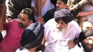 Watch Sukhbir badal thrashed by chandigarh police , water canons used Video