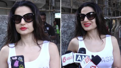 Watch Ameesha Patel SPOTTED Outside Salon Talks About Her Fitness Schedule Video