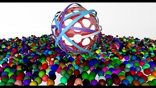 Watch Abstract 3D Rendering of S0phere with Rings in Cinema 4D Tutorial Video
