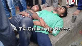 Watch Gulbarga me bice accident 2 youth injured Video