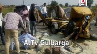 Watch Aland Road Gulbarga Per Dangerous Accident One Death 5 Injuries A.Tv News 17-11-2016 Video