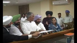 Watch Congress Candidate Sunil Jakhad file nomination paper with CM Amrinder Singh Video