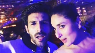 Watch Kareena Kapoor BLUSHES AS Kartik Aaryan Flirts With Her Video