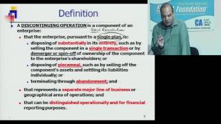 Watch AS 24 Discontinuing Operations for CA Final Financial Reporting by CA Vinod Kumar Agarwal Video