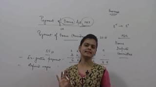 Watch Payment of Bonus Act, 1965 (Including Amendment) by CA Shivangi Agrawal Video