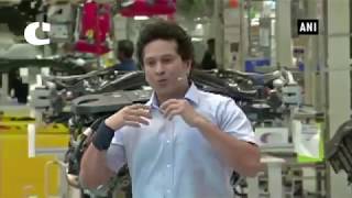 Watch Cricketer Sachin Tendulkar along with students assembles BMW engine Video