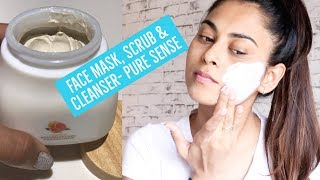 Watch FACE MASK, SCRUB AND CLEANSER| PURE SENSE REVIEW Video