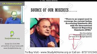 Watch CA Final FR (English) - What are Ind AS by CA G Saimukundhan Video