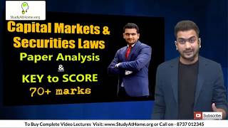 Watch How to Score 70 + in Capital Market & Securities Law | CS Executive by CS Tushar Pahade Video