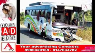 Watch Road Accident Near Gulbarga 1 Died 25 Injuired A.Tv News 19-12-2016 Video