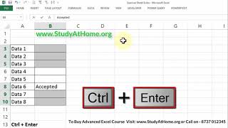 Watch Excel Shortcut | Ctrl + Enter | Must Watch Video