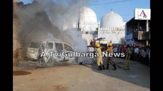 Watch Payan Darga Gulbarga Me Car Ko Aga Lagne Ka Accident A.Tv News 23-1-2017 Video
