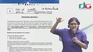 Watch CA Final Advanced Auditing & Professional Ethics by CA Rachana Phadke Ranade Video