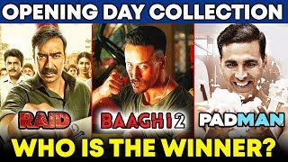 Watch BAAGHI 2 Vs RAID Vs PADMAN | Opening Day Box Office | Who Is The WINNER Video