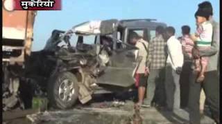 Watch 15 Oct 2013   Scorpio Accident with On Road Truck 3 People Die in Mukeria Punjab Video
