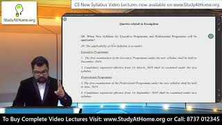 Watch CS New Syllabus -  FAQ's | Must Watch | No MCQ Paper Now Video