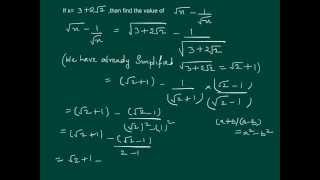 Watch Simplifying irrational number under a square root sign (Question number 11 of R.D.Sharma) Video