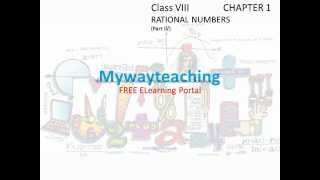 Watch Math Class 8 Chapter 1 Part IV(Rational numbers)|Rational numbers for class 8 Video