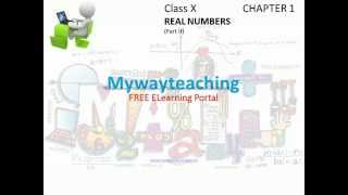 Watch Math Class 10 Chapter 1 Part II|Real Numbers|Real numbers for class 10 Video