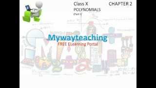 Watch Math Class 10 Chapter 2 Part I|POLYNOMIALS| Polynomials for class 10| Video