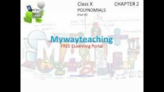 Watch Math Class 10 Chapter 2 Part III|POLYNOMIALS| Polynomials for class 10| Video