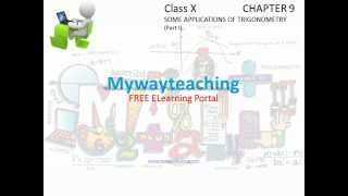 Watch Math Class 10 Chapter 9 Part I|SOME APPLICATIONS OF TRIGONOMETRY for class 10| Video