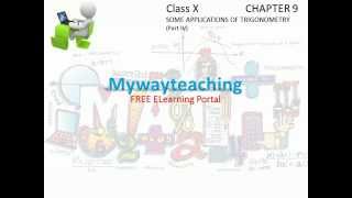 Watch Math Class 10 Chapter 9 Part IV|SOME APPLICATIONS OF TRIGONOMETRY for class 10| Video
