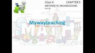 Watch Math Class 10 Chapter 5 Part III|ARITHMETIC PROGRESSIONS|ARITHMETIC PROGRESSIONS for class 10| Video