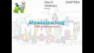 Watch Math Class 10 Chapter 6 Part II|Triangles|Triangles for class 10| Video