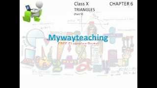 Watch Math Class 10 Chapter 6 Part V|Triangles|Triangles for class 10| Video