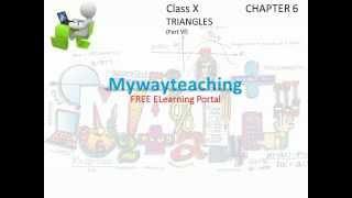 Watch Math Class 10 Chapter 6 Part VI|Triangles|Triangles for class 10| Video