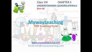 Watch Math Class 8 Chapter 3 Part III|Understanding Quadrilaterals for class 8 Video
