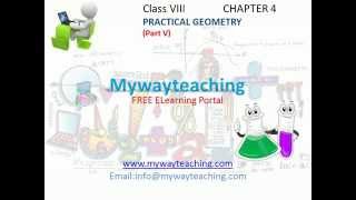 Watch Math Class 8 Chapter 4 Part V| Practical Geometry for class 8 Video