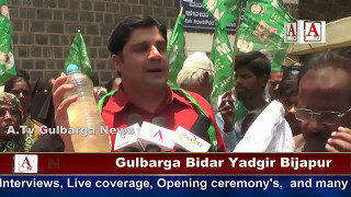 Watch MIM Gulbarga protest against water Supply Dept. Negligence A.Tv News 13-5-2017 Video