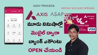 Watch Open Axis Bank account just in 3 mins ||Telugu Tech Tuts Video