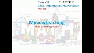 Watch Math Class 8 Chapter 13 Part III|Direct and inverse proportion| Video