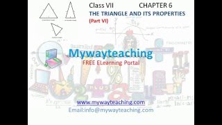 Watch Math Class 7 Chapter 6 Part VI|The triangle and its properties for class 7| Video