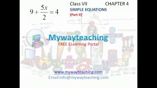 Watch Math Class 7 Chapter 4 Part II|Simple equations| Simple equations for class 7| Video