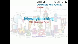 Watch Math Class 8 Chapter 12 Part IV|Exponents and power| Exponents and power for class 8| Video