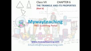 Watch Math Class 7 Chapter 6 Part V|The triangle and its properties for class 7| Video