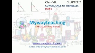 Watch Math Class 7 Chapter 7 Part I|Congruence of triangles| Congruence of triangles for class 7| Video