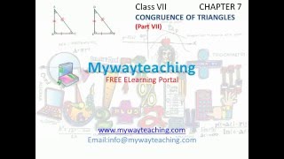 Watch Math Class 7 Chapter 7 Part VII|Congruence of triangles| Congruence of triangles for class 7| Video