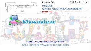 Watch Physics Class 11 Chapter 2 Part III|UNITS AND MEASUREMENT|Physics Chapter 2 for Class 11| Video