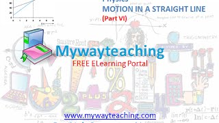 Watch Physics Class Chapter 3 Part VI|MOTION IN A STRAIGHT LINE|Physics Chapter 3 for Class 11| Video