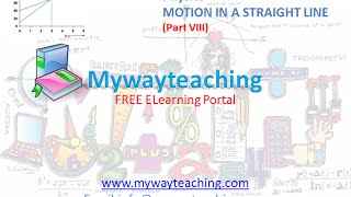 Watch Physics Class Chapter 3 Part VIII|MOTION IN A STRAIGHT LINE|Physics Chapter 3 for Class 11| Video