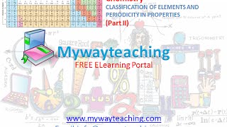Watch Chemistry Class 11 Chapter 3 Part II|CLASSIFICATION OF ELEMENTS AND PERIODICITY IN PROPERTIES| Video