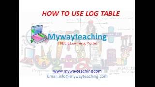 Watch log table|How to use log table|how to see log table|CBSE| Video